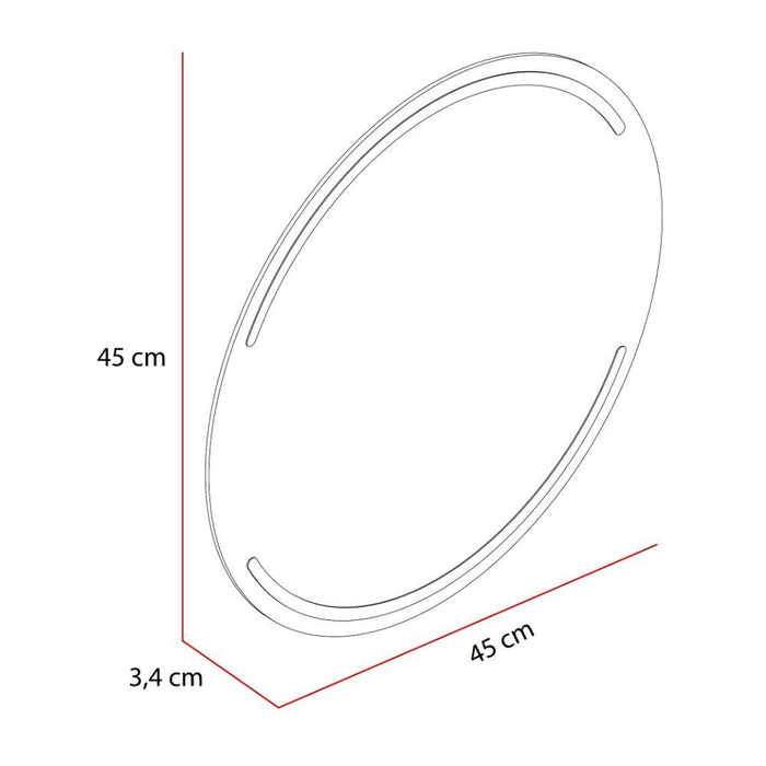 Espejo Circular Dallas, Gris, con Luz Led - Sensor