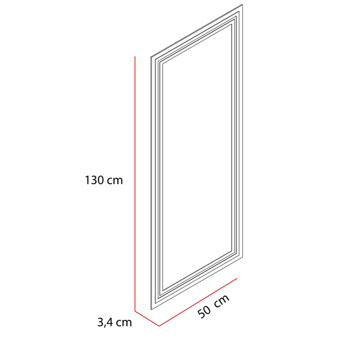 Espejo Rectangular Valencia Led+Touch