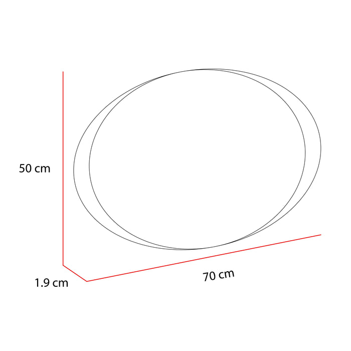Espejo Ovalado Varese, Gris