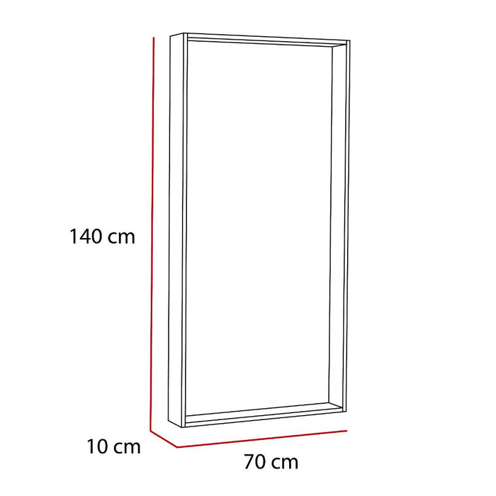 Espejo Rectangular Trento, con marco en madera