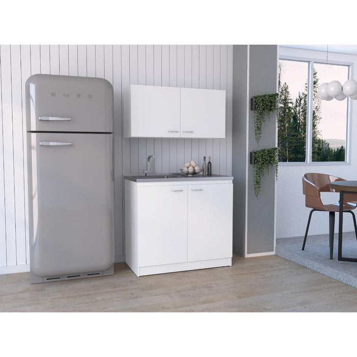 Cocina Integral Cantabria, Blanco Duqueza, Incluye Mesón Izquierdo ZF