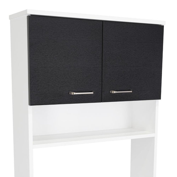 Alacena Huzy, Blanco y Wengue, con Amplia Capacidad de Almacenamiento