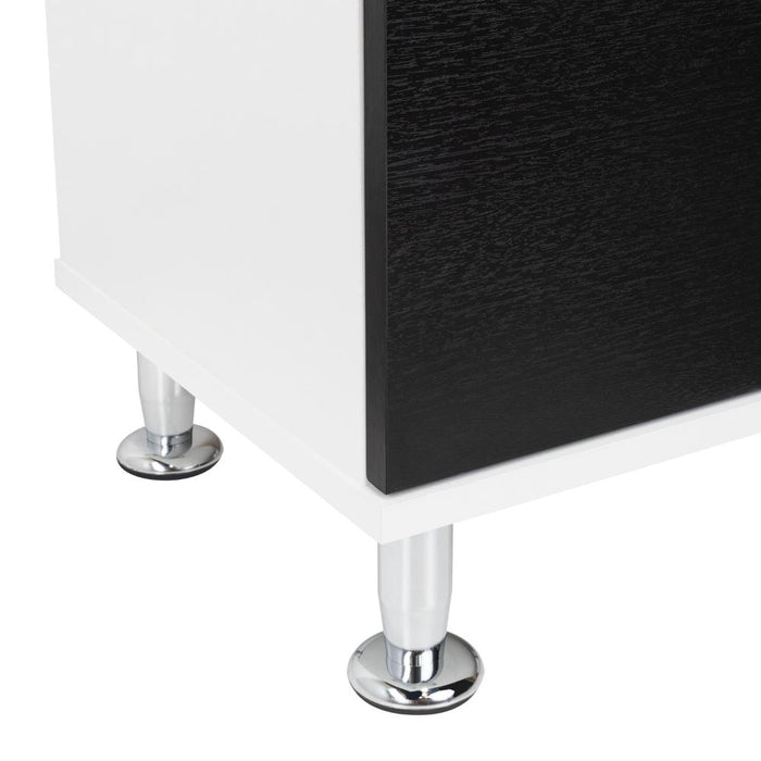 Alacena Huzy, Blanco y Wengue, con Amplia Capacidad de Almacenamiento