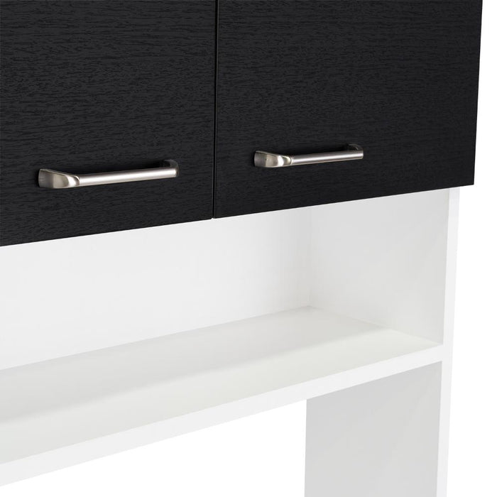 Alacena Huzy, Blanco y Wengue, con Amplia Capacidad de Almacenamiento