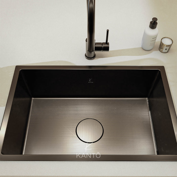 Lavaplatos Enzo de 70*45*22 cm en acero 304 color nano black marca Kanto