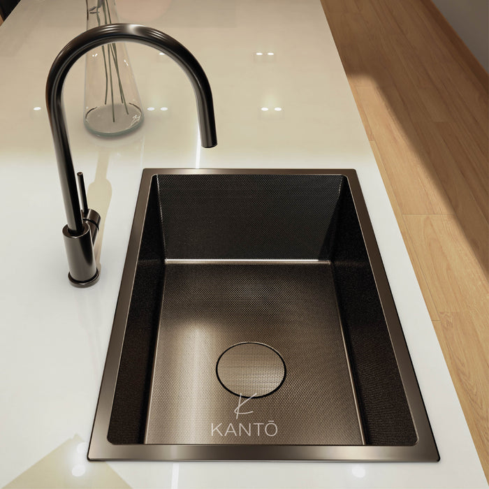 Lavaplatos Enzo de 70*45*22 cm en acero 304 color nano black marca Kanto