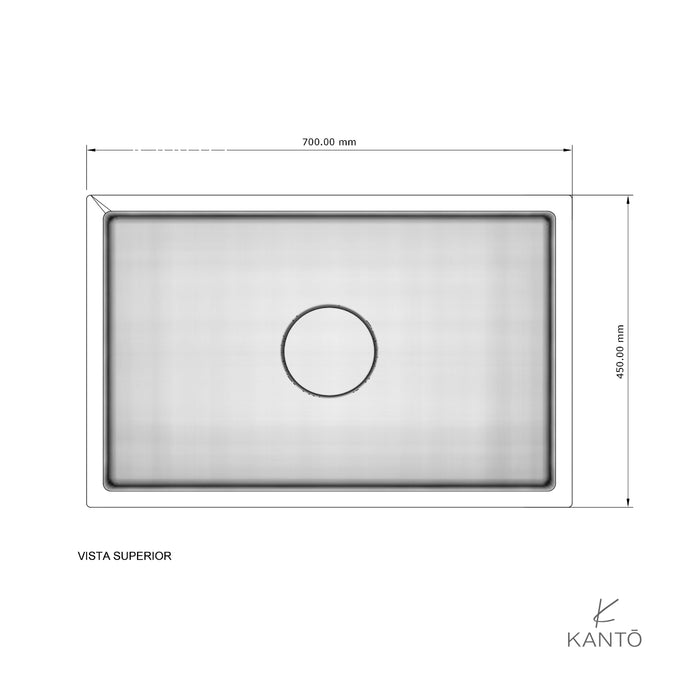 Lavaplatos Enzo de 70*45*22 cm en acero 304 color nano black marca Kanto