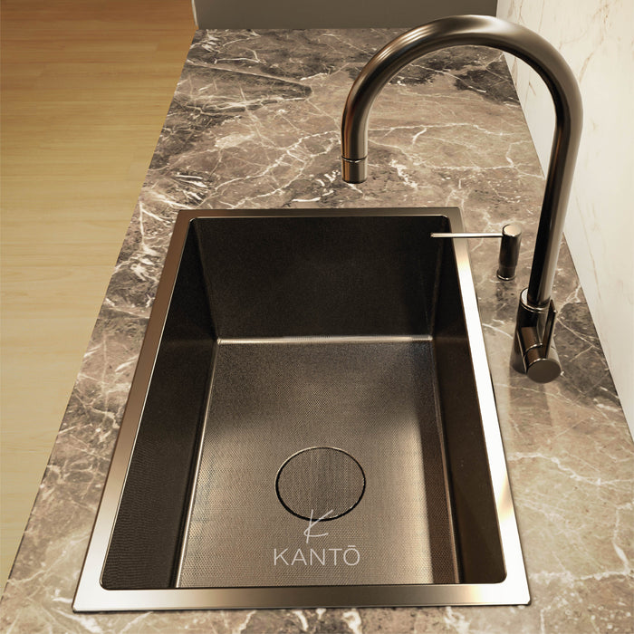 Lavaplatos Moshi de 60*40*22 cm en acero 304 color nano black marca Kanto