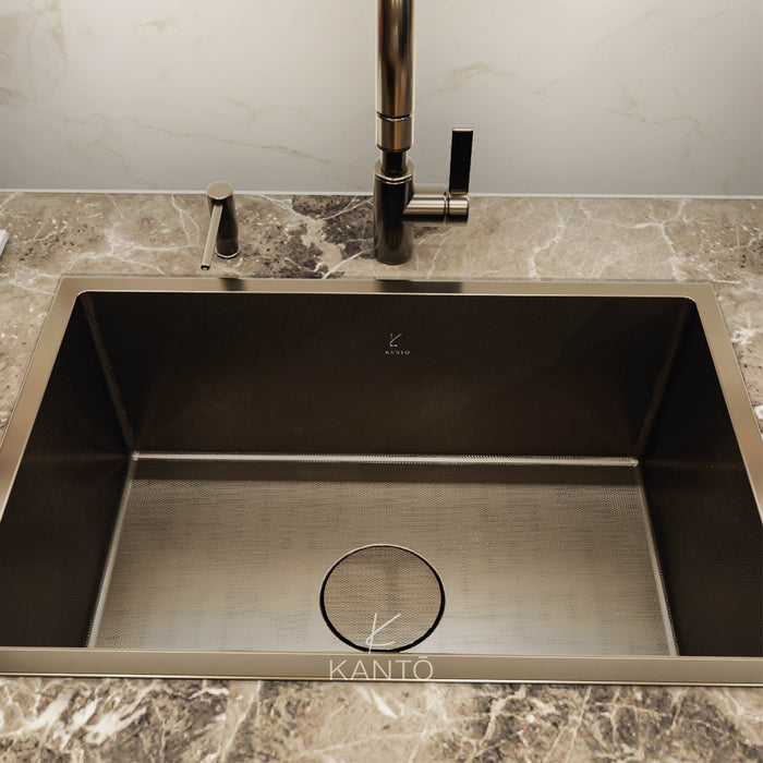 Lavaplatos Moshi de 60*40*22 cm en acero 304 color nano black marca Kanto