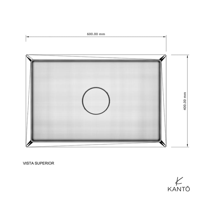 Lavaplatos Moshi de 60*40*22 cm en acero 304 color nano black marca Kanto