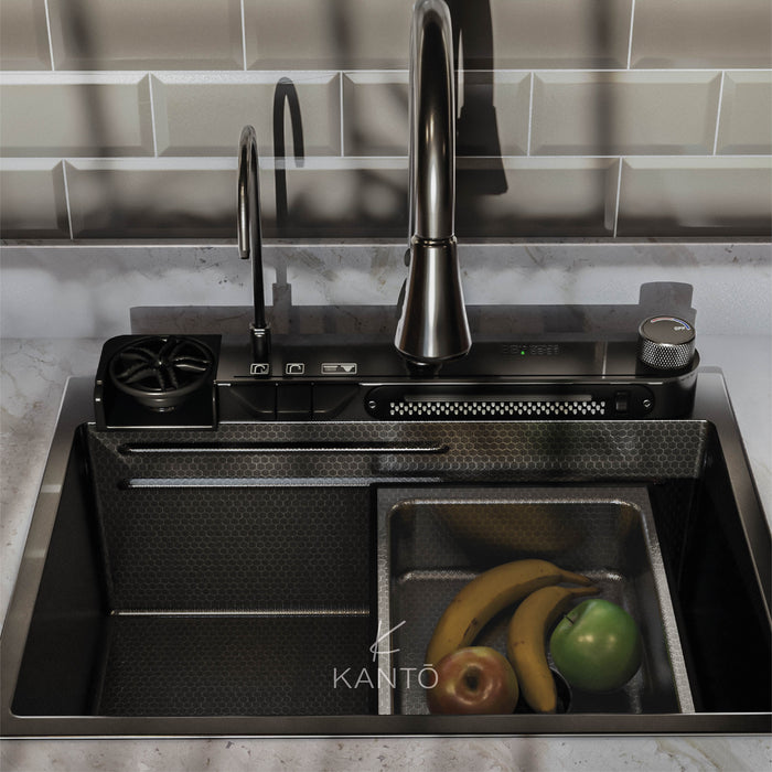 Lavaplatos teki de 60x46x22 en acero 304 color nano black