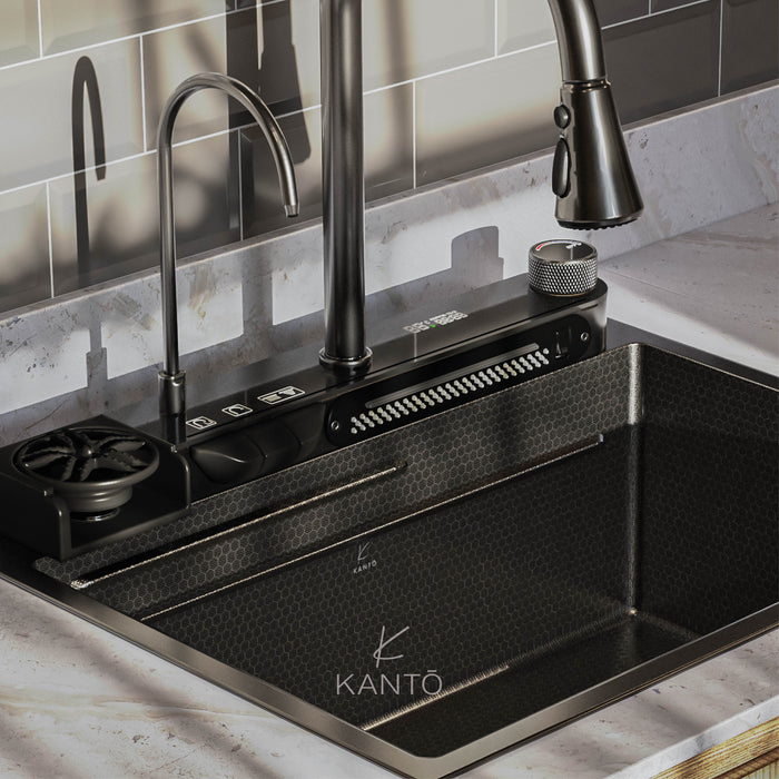 Lavaplatos teki de 60x46x22 en acero 304 color nano black