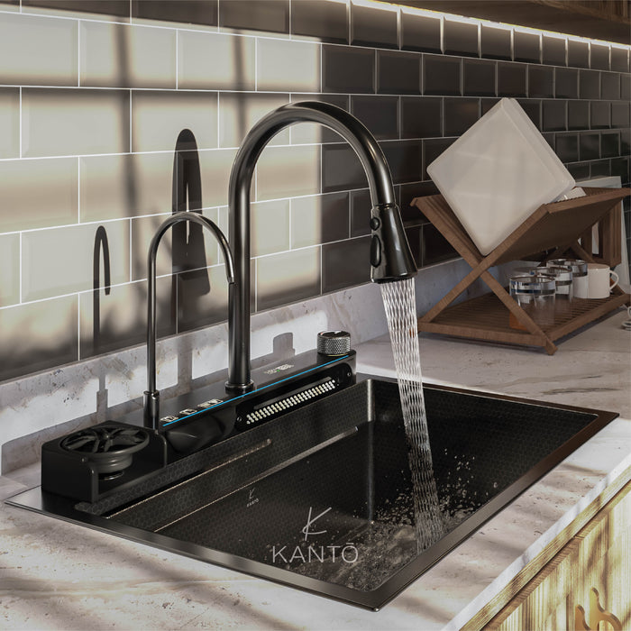 Lavaplatos teki de 60x46x22 en acero 304 color nano black