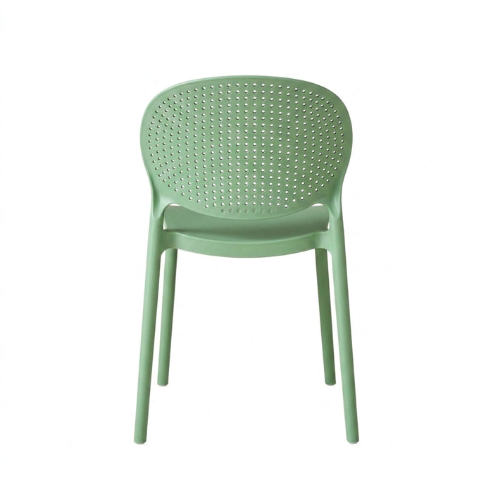 Silla Florida, Color Verde, con Espaldar y Diseño Moderno