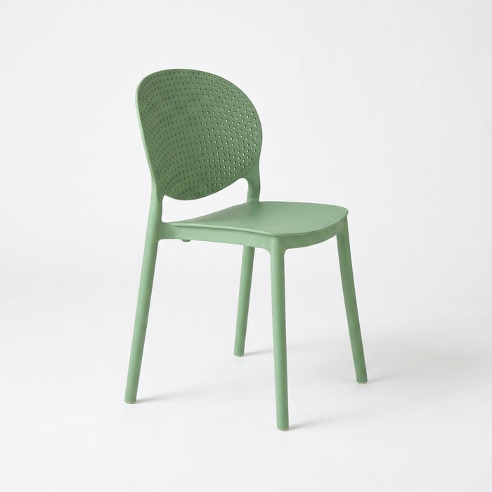 Silla Florida, Color Verde, con Espaldar y Diseño Moderno