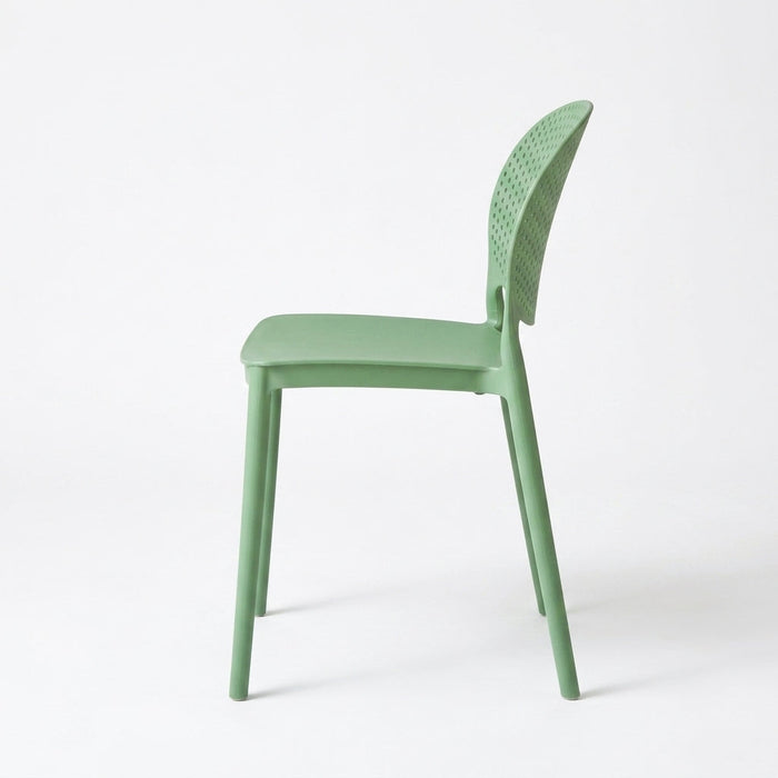 Silla Florida, Color Verde, con Espaldar y Diseño Moderno