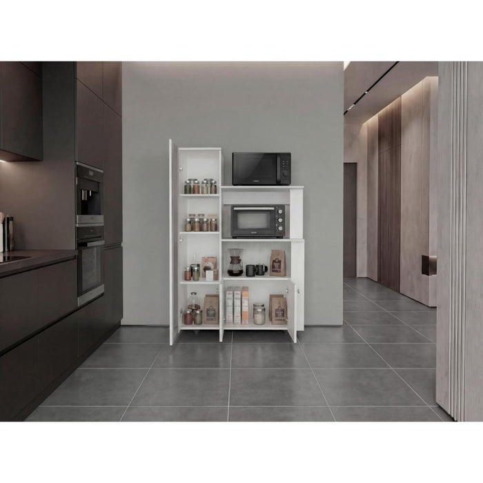 Alacena Multiusos Aldan, Blanco Kronos, con 3 Entrepaños y 3 Puertas ZF