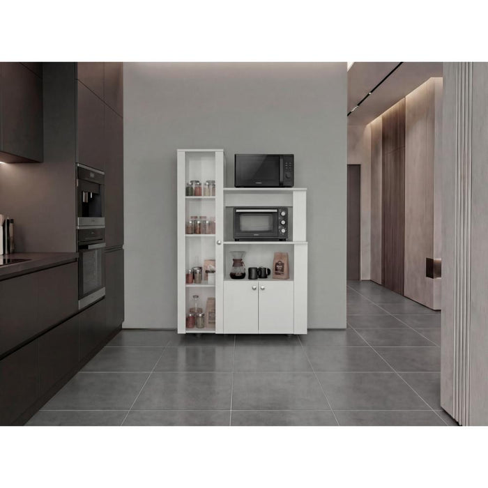 Alacena Multiusos Aldan, Blanco Kronos, con 3 Entrepaños y 3 Puertas ZF