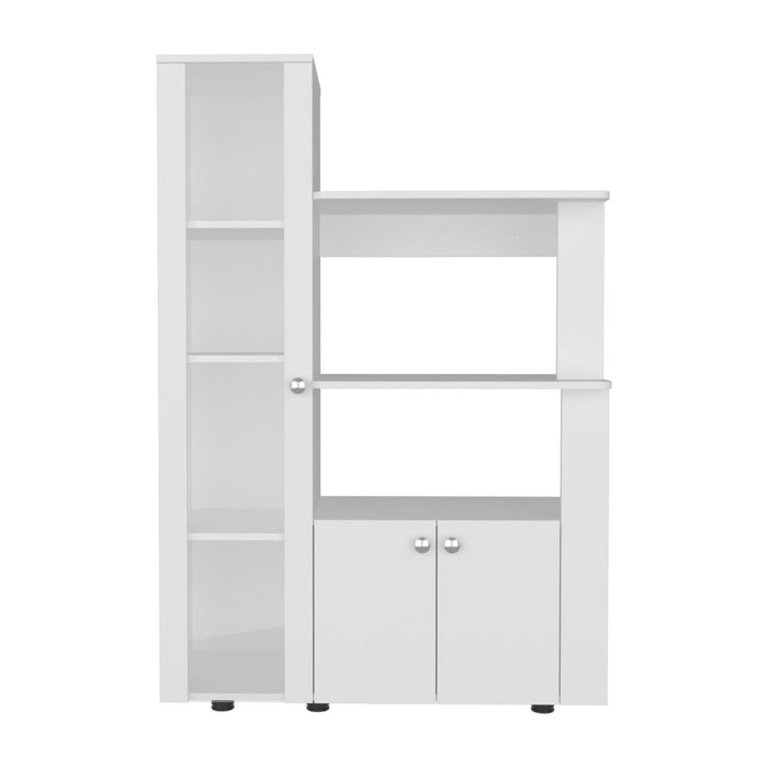 Alacena Multiusos Aldan, Blanco Kronos, con 3 Entrepaños y 3 Puertas ZF