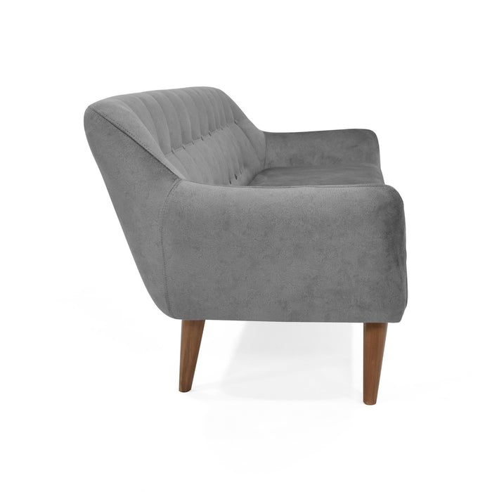 Sofa 3 Puestos Roma Tela 194x82x78 Gris