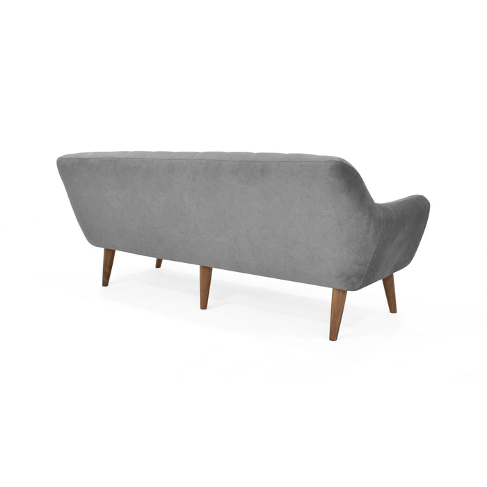 Sofa 3 Puestos Roma Tela 194x82x78 Gris