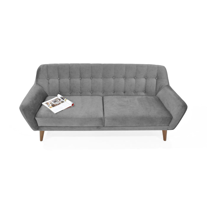 Sofa 3 Puestos Roma Tela 194x82x78 Gris