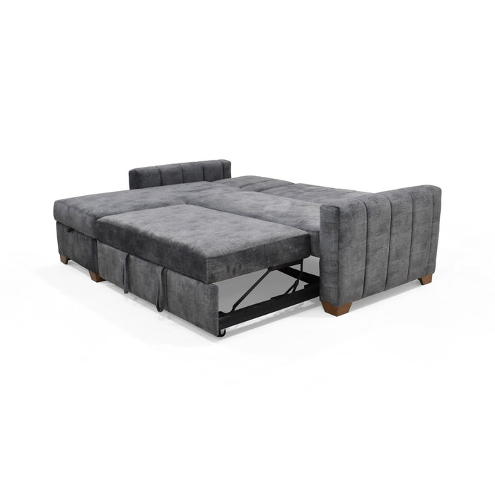 Sala en L Apolo Derecho 220x160x92 con Baul Gris