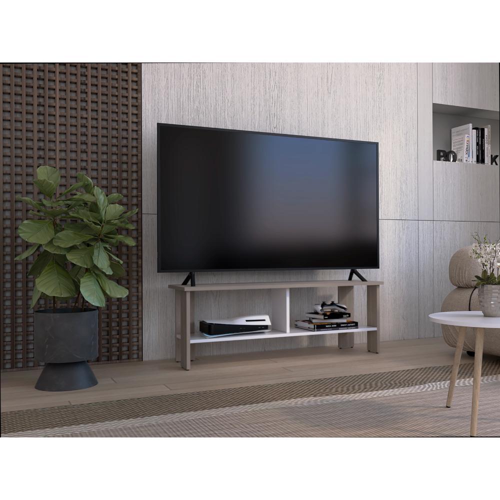 Mesa Para Tv Navi, Positano y Blanco Duqueza, Para Televisor Hasta 55 Pulgadas