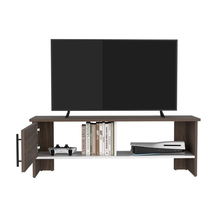 Mesa Para Tv Navi, Milan y Blanco Duqueza, Para Televisor Hasta 55 Pulgadas con puerta