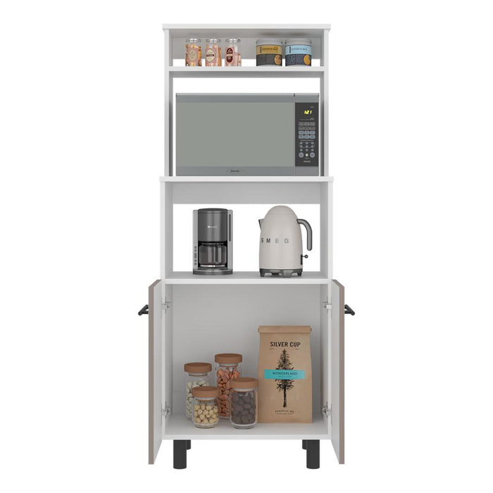 Modulo Microondas Brisan, Blanco Duqueza y Positano, con gran capacidad de almacenamiento