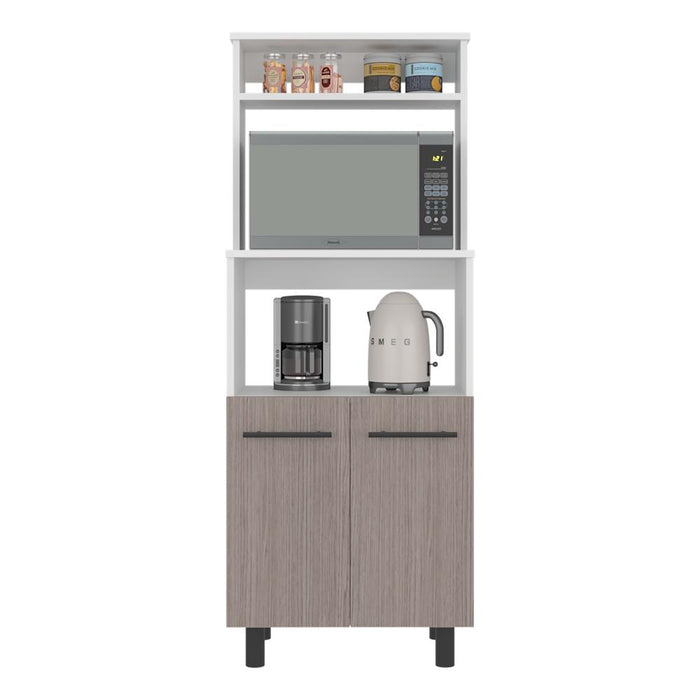 Modulo Microondas Brisan, Blanco Duqueza y Positano, con gran capacidad de almacenamiento