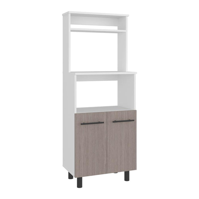 Modulo Microondas Brisan, Blanco Duqueza y Positano, con gran capacidad de almacenamiento