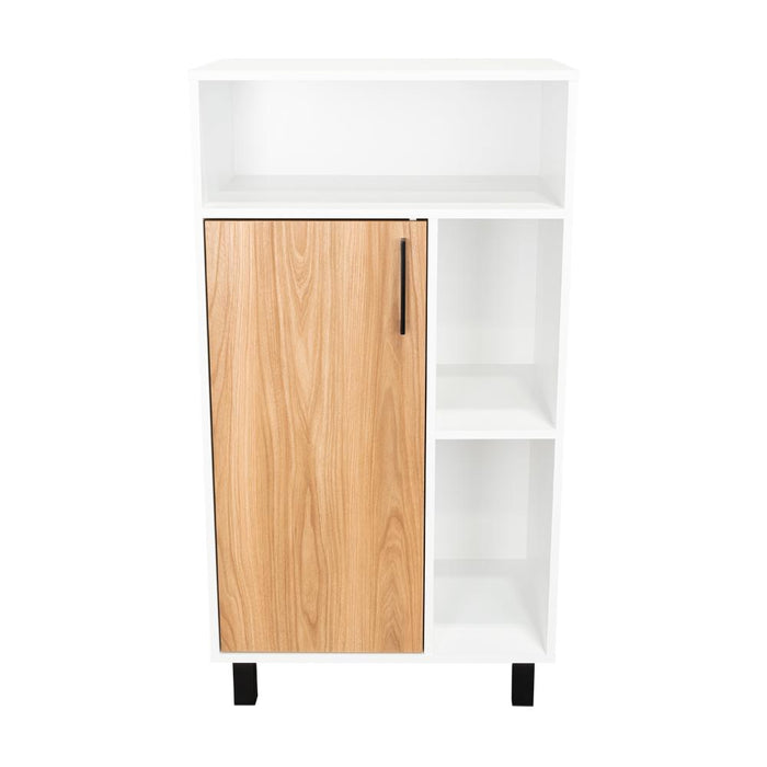 Archivador Bryce, Blanco Duqueza y Fresno Europeo, con una puerta abatible