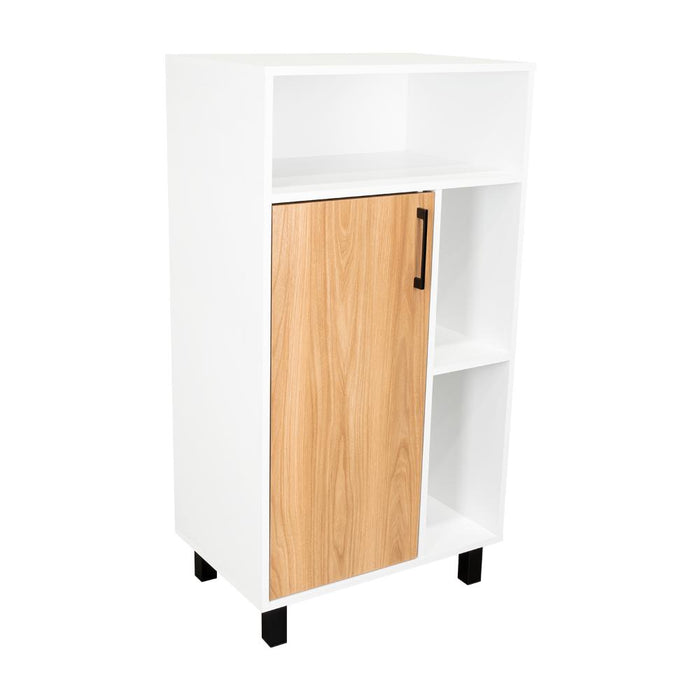 Archivador Bryce, Blanco Duqueza y Fresno Europeo, con una puerta abatible