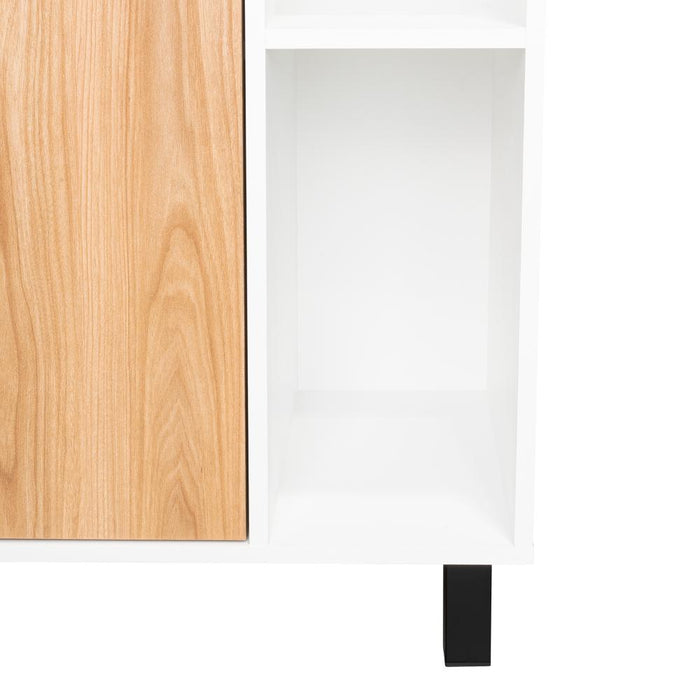 Archivador Bryce, Blanco Duqueza y Fresno Europeo, con una puerta abatible