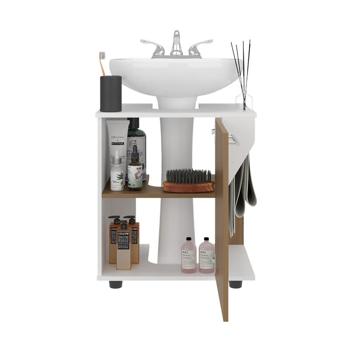 Mueble Para Lavamanos Pili, Kronos Blanco y Kronos Fresno, No incluye Lavamanos ZF