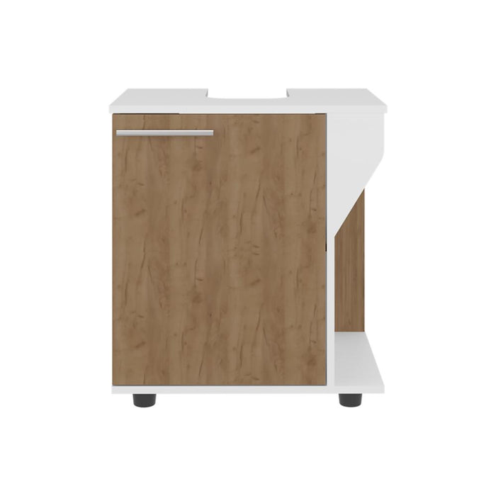 Mueble Para Lavamanos Pili, Kronos Blanco y Kronos Fresno, No incluye Lavamanos ZF
