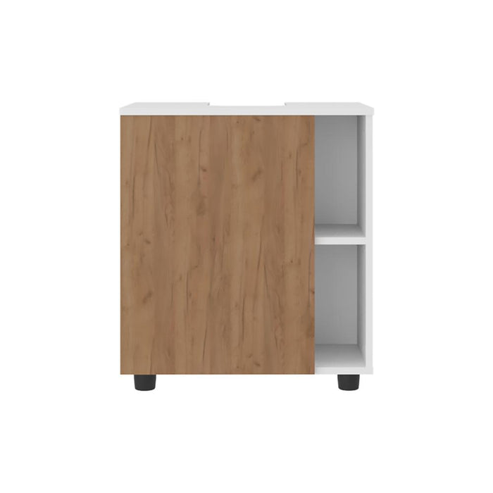 Mueble Para Lavamanos Pascuale, Blanco Duqueza y Fresno Europeo, No incluye Lavamanos ZF