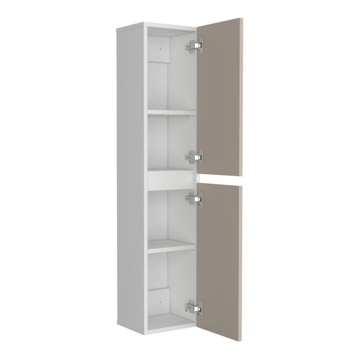 Mueble  Auxiliar para Baño High, Capri y Kronos Blanco, con espacio para almacenar objetos y es de facil instalación ZF