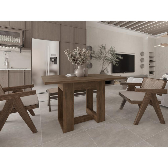 Mesa Para Comedor Volder, Nogal, con Amplia Superficie, No Incluye Sillas