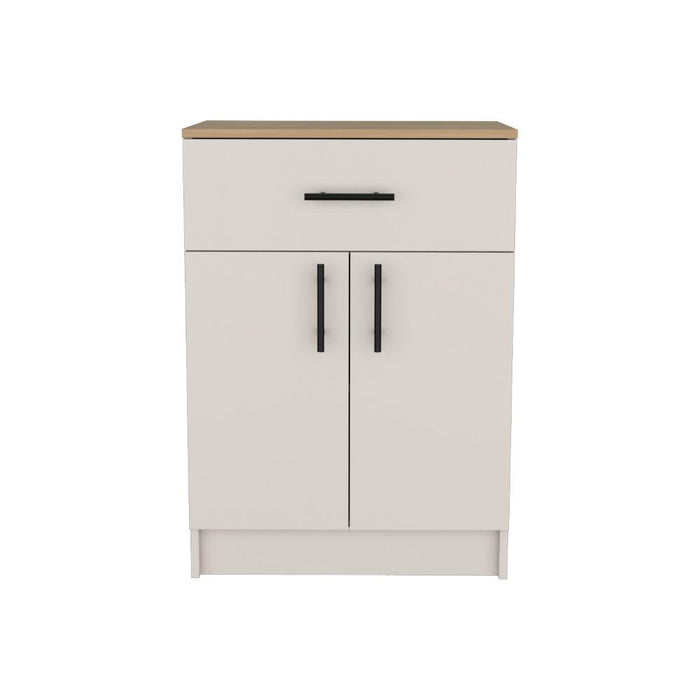 Mesa Auxiliar de Cocina Mayorca, Capri y Fresno Europeo, con espacio para guardar insumos ZF