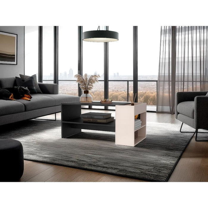 Mesa de Centro Larga Adel, Capri y Wengue, Con amplio espacio para decoración ZF