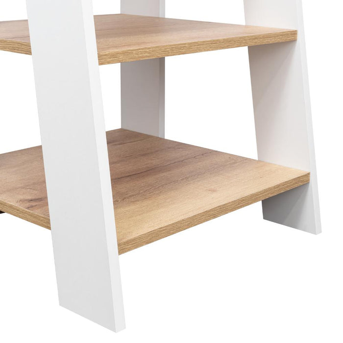 Gabinete de Baño Aqua 3 Pequeño, Blanco Vainilla y Fresno Europeo, Con Variedad De Entrepaños