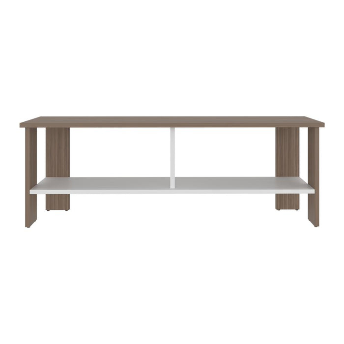 Mesa Para Tv Navi, Avellana y Blanco Duqueza, Para Televisor Hasta 55 Pulgadas