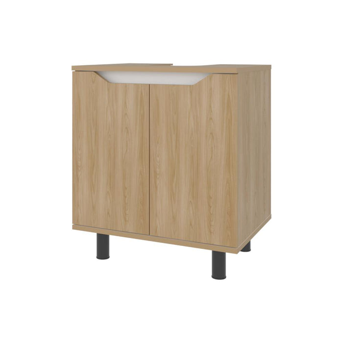 Mueble Para Lavamanos Marlo, Fresno Europeo y Blanco, No incluye Lavamanos