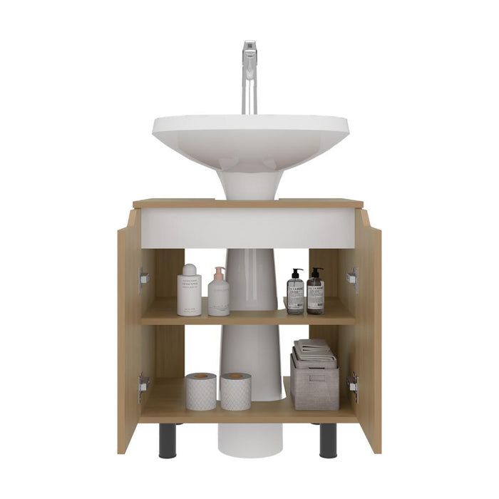 Mueble Para Lavamanos Marlo, Kronos Fresno y Kronos Blanco, No incluye Lavamanos
