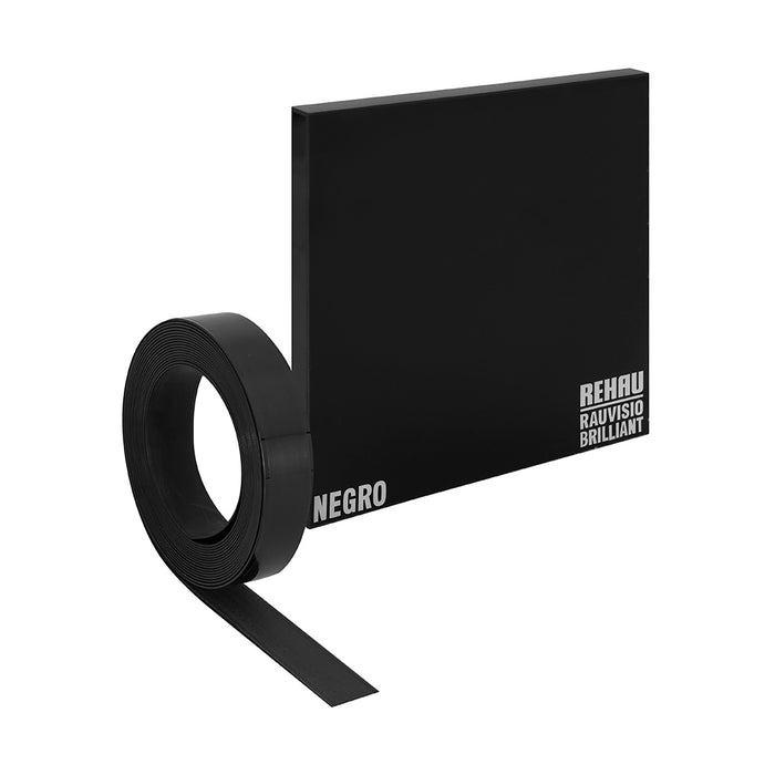 Tablero MDF laminado brillante negro estandar Rauvisio Brilliant