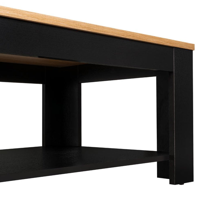 Mesa de Centro Sensi, Fresno Europeo y Wengue, con diseño moderno