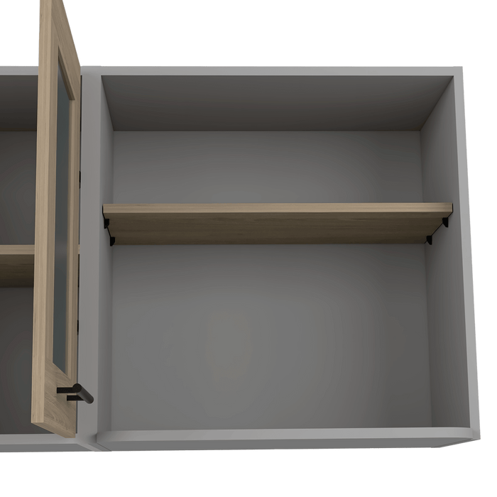 Gabinete Superior Kazan 150, Beige y Gris, con Gran Capacidad de Almacenamiento