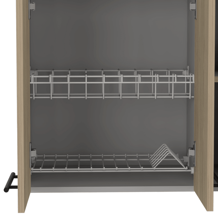 Gabinete Superior Kazan 150, Beige y Gris, con Gran Capacidad de Almacenamiento